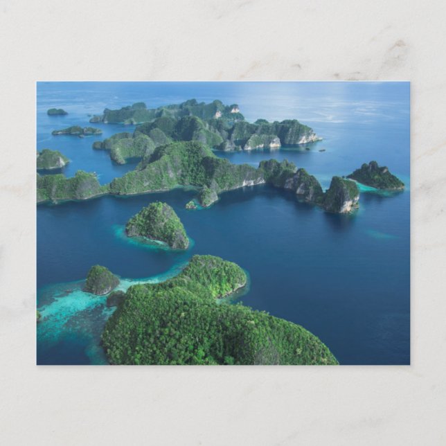 Indonesia, West Papua. Aerial Of Raja Ampat Postcard (Front)