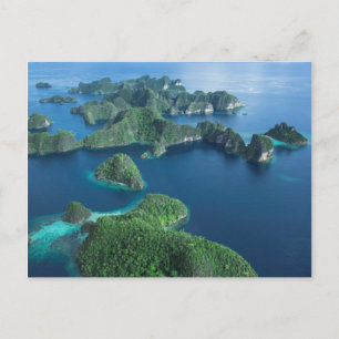 Indonesia, West Papua. Aerial Of Raja Ampat Postcard
