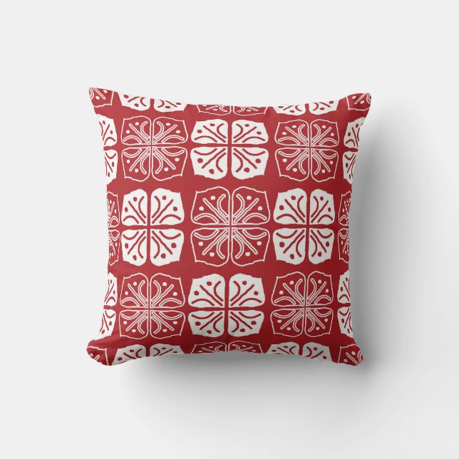 Indonesian Batik Kawung Gurda Design Cushion (Front)