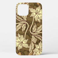 Indonesian batik motifs with flora and fauna patte