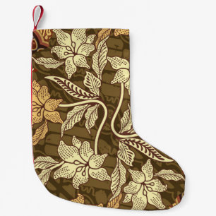 Indonesian batik motifs with flora and fauna patte small christmas stocking