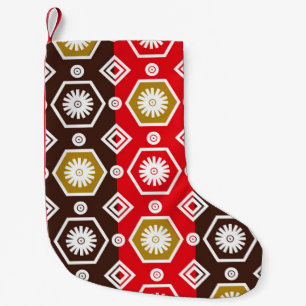 Indonesian batik motifs with very distinctive plan small christmas stocking