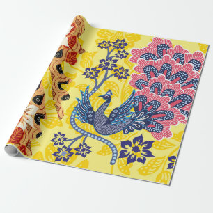 Indonesian batik motifs with very distinctive plan wrapping paper