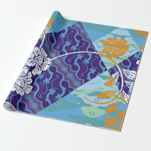 Indonesian batik motifs with very distinctive plan wrapping paper