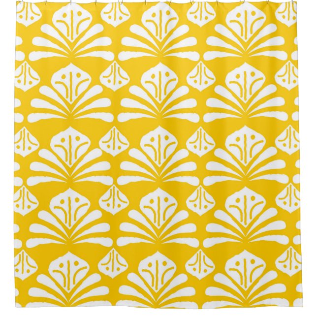 Indonesian batik typical design, combination of ka shower curtain (Front)