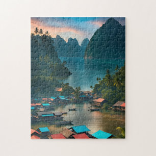 Indonesian Fishing Village Jigsaw Puzzle