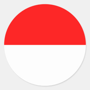 Indonesian Flag, Flag of Indonesia Classic Round Sticker