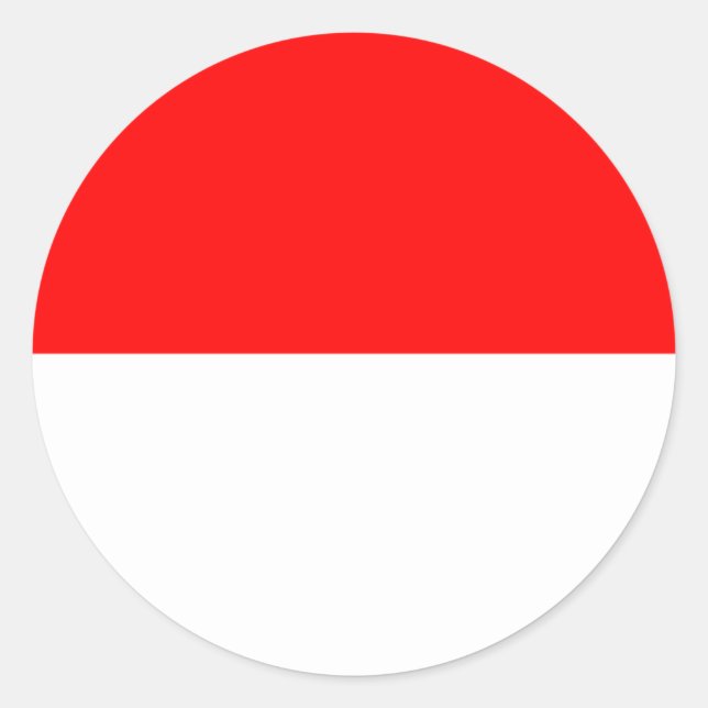 Indonesian Flag, Flag of Indonesia Classic Round Sticker (Front)
