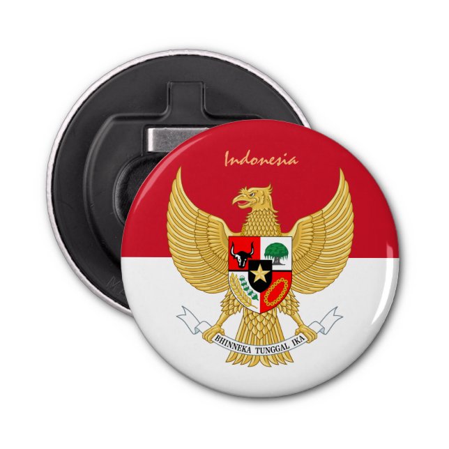 Indonesian Flag & Indonesia party drinks /sports Bottle Opener (Front)