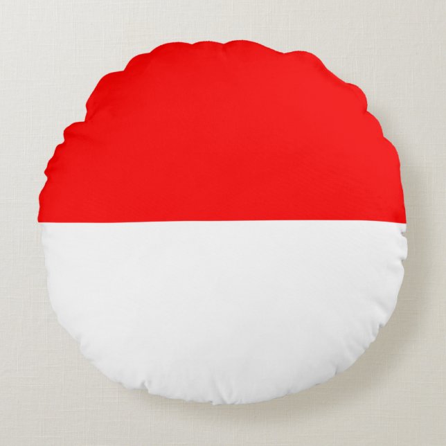 Indonesian Flag (Indonesia) Round Cushion (Front)