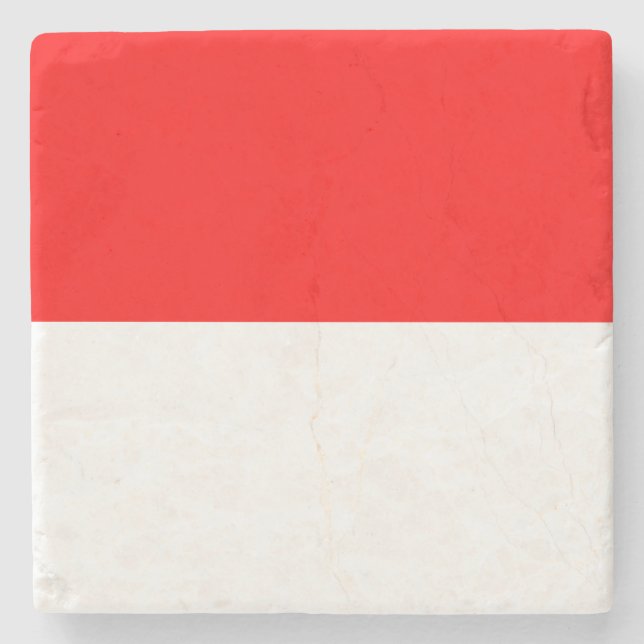 Indonesian Flag (Indonesia) Stone Coaster (Front)