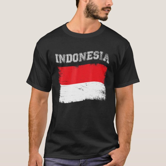 Indonesian Flag Tourist Holiday Destination Indone T-Shirt (Front)