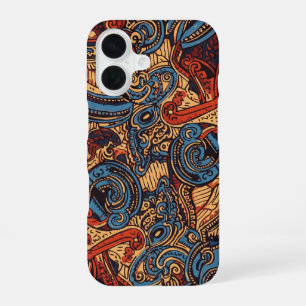Indonesian indigenous art design iPhone 16 case