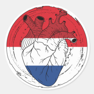 Indonesian Indonesia Koningsdag Dutch Netherlands Classic Round Sticker