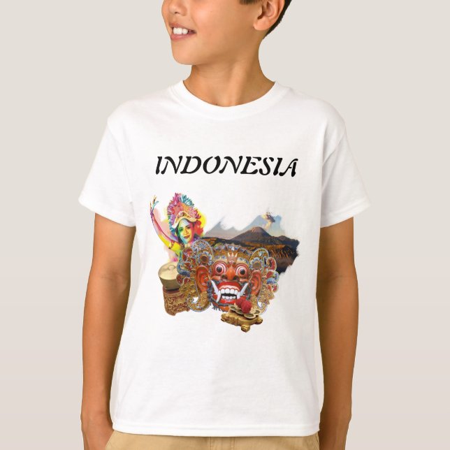 Indonesian Java Dance & cute animal T-Shirt Kids (Front)