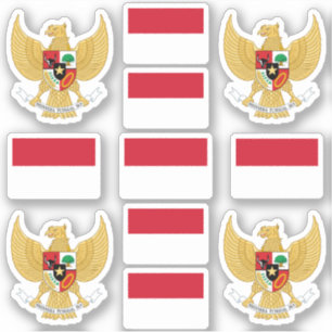 Indonesian national symbols /coat of arms and flag