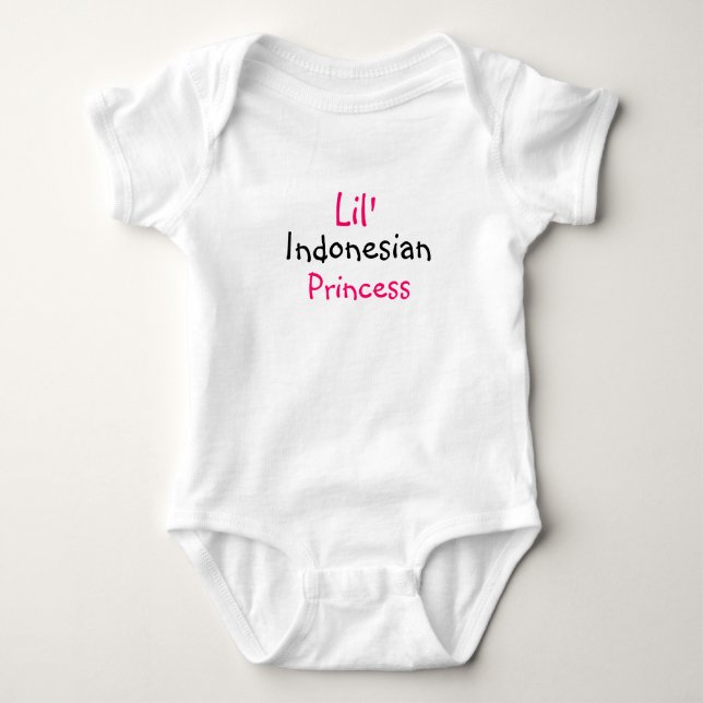 Indonesian princess baby bodysuit (Front)