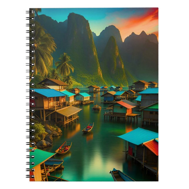 Indonesian Small Fishing Village Notebook (Front)