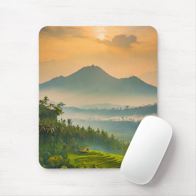 Indonesian Sunset  Mouse Mat (With Mouse)