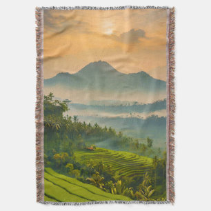 Indonesian Sunset Throw Blanket