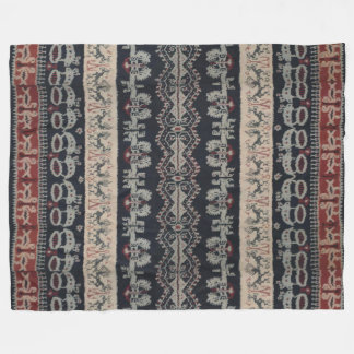 Indonesian Tribal Ikat Textiles Weavings Indonesia Fleece Blanket