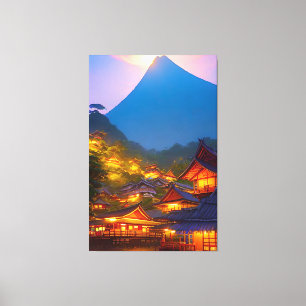 Indonesian Village Sunset Canvas Print