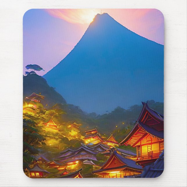 Indonesian Village Sunset  Mouse Mat (Front)