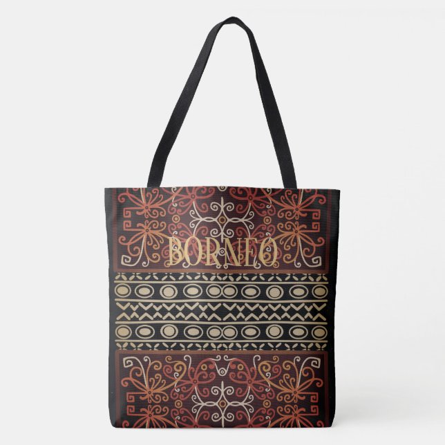 Indonesian Vintage, Borneo Culture Tote (Front)