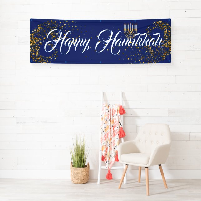Indoor Banner-Happy Hanukkah Banner (Insitu)