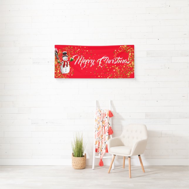 Indoor Banner-Merry Christmas Banner (Insitu)
