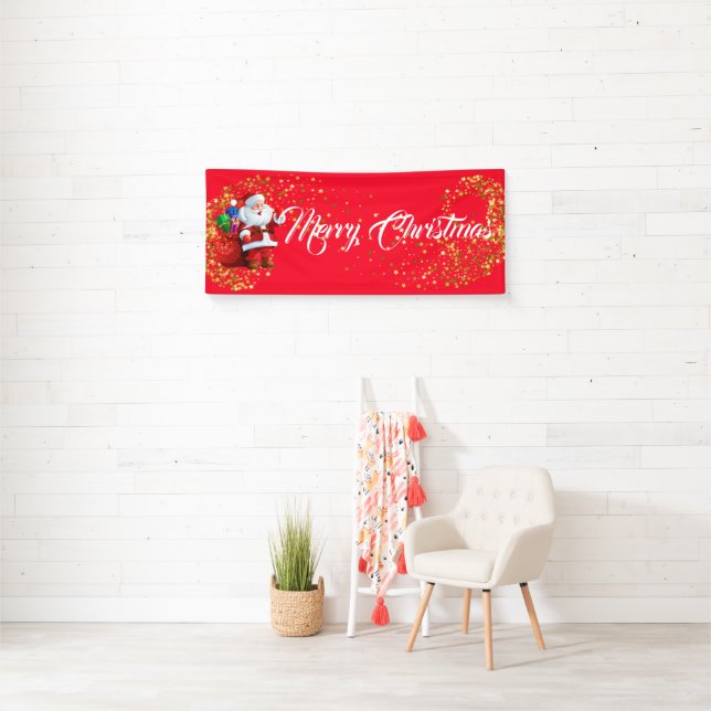 Indoor Banner-Merry Christmas Banner (Insitu)