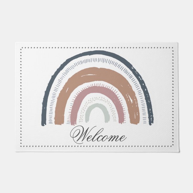 Indoor Doormat - Rainbow Welcome Mat (Front)