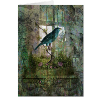 Indoor Garden with Bird
