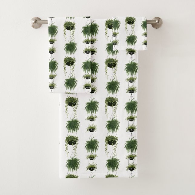 Indoor Oasis | Hanging Baskets Bath Towel Set (Insitu)
