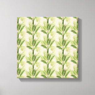 Indoor Oasis Palm Tree Pattern Canvas Print