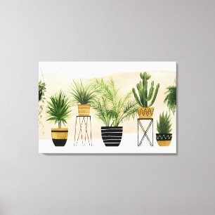 Indoor Oasis   Plant Lineup Canvas Print