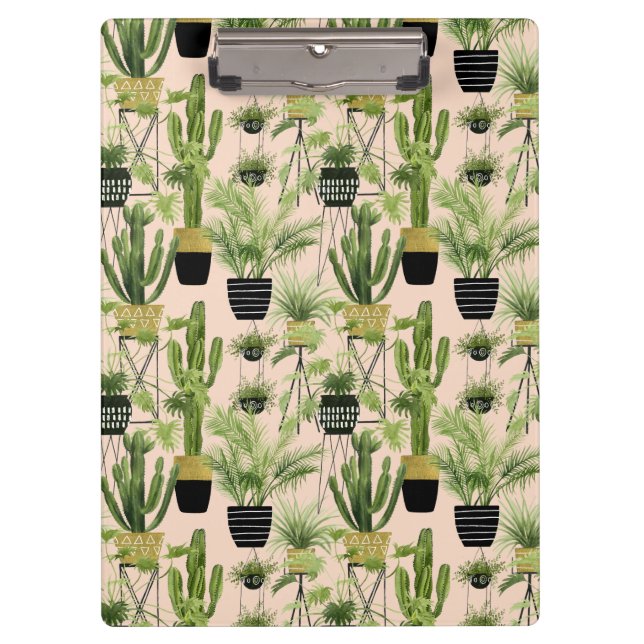 Indoor Oasis | Plant Lineup Pattern Clipboard (Front)