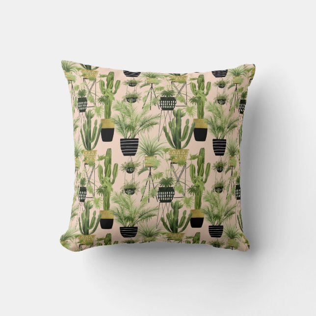 Indoor Oasis | Plant Lineup Pattern Cushion (Front)