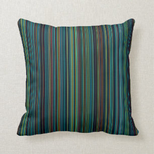 indoor or outdoor blue brown aqua stripe purple cushion