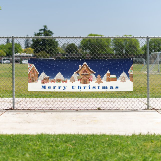 Indoor Outdoor Banner-Merry Christmas Banner (Insitu)