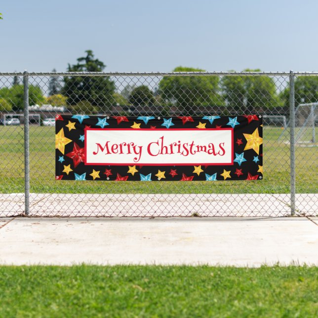 Indoor Outdoor Banner-Merry Christmas Banner (Insitu)