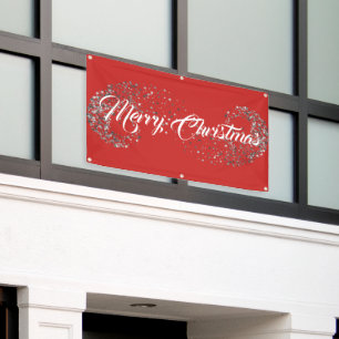 Indoor Outdoor Custom Banner-Merry Christmas Banne Banner