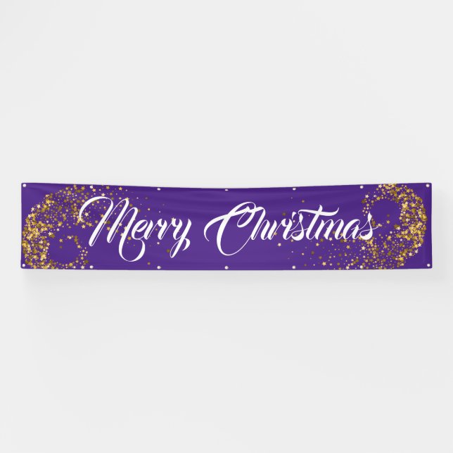 Indoor Outdoor Custom Banner-Merry Christmas  Banner (Horizontal)