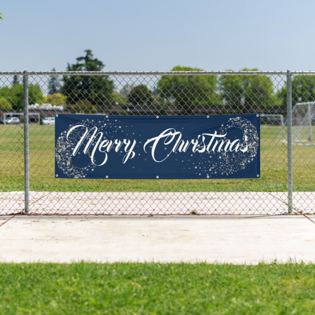 Indoor Outdoor Custom Banner-Merry Christmas Banner (Insitu)