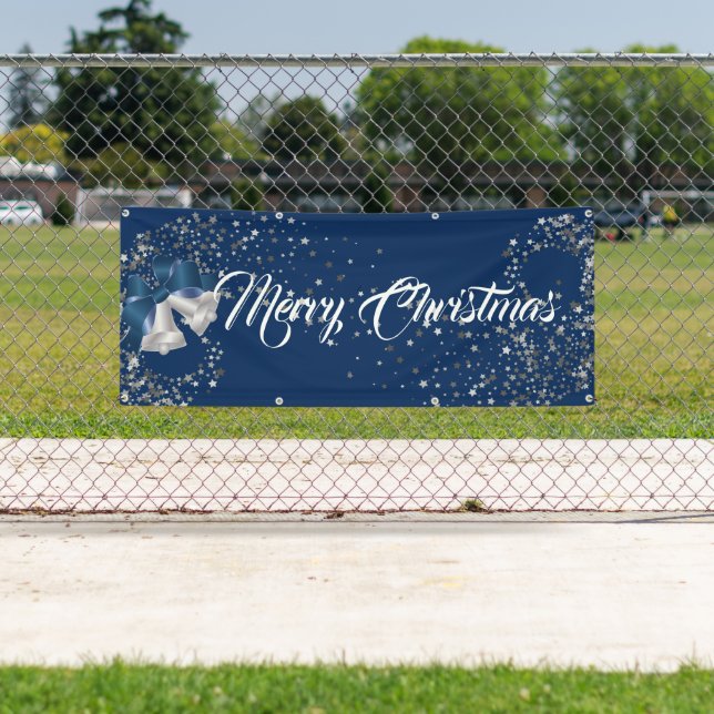 Indoor Outdoor Custom Banner-Merry Christmas Banner (Insitu)