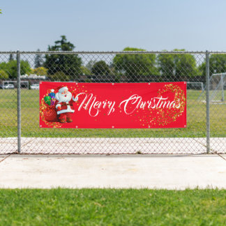 Indoor Outdoor Custom Banner-Merry Christmas Banner