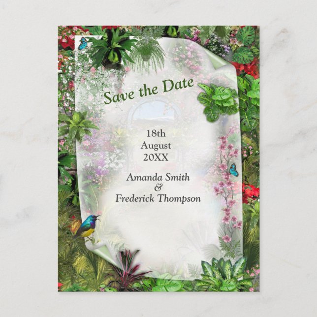 Indoor, Outdoor Nature in Bloom Announcement Postcard (Front)