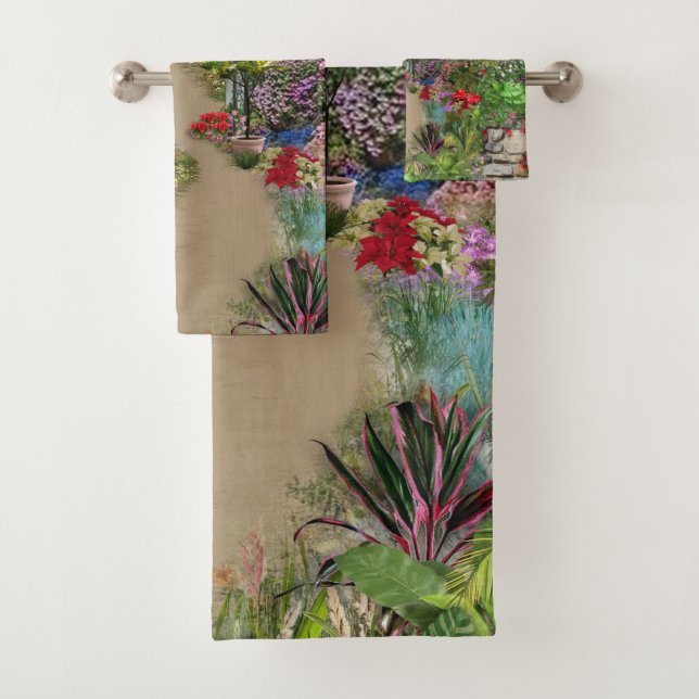Indoor, Outdoor Nature in Bloom Bath Towel Set (Insitu)