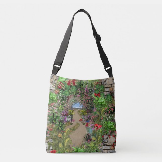 Indoor, Outdoor Nature in Bloom Crossbody Bag (Front)