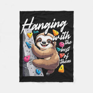 Indoor Rock Climbing Cool Rock Climbing Design For Fleece Blanket